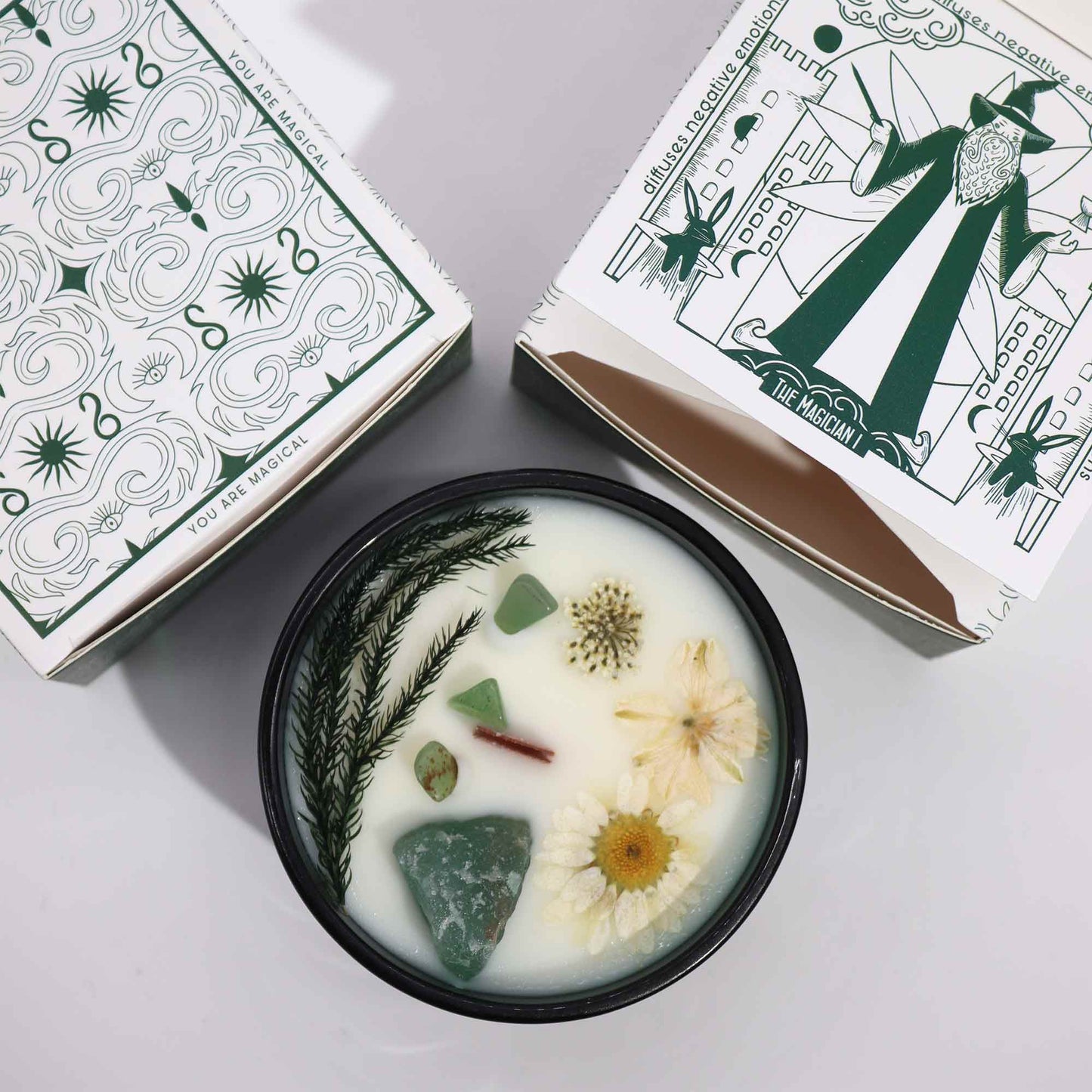 Hop Hare Crystal Magic Flower Candles