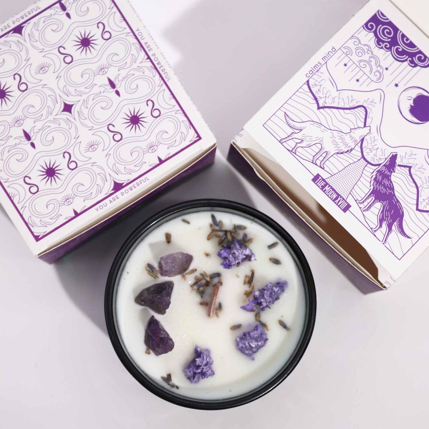 Hop Hare Crystal Magic Flower Candles