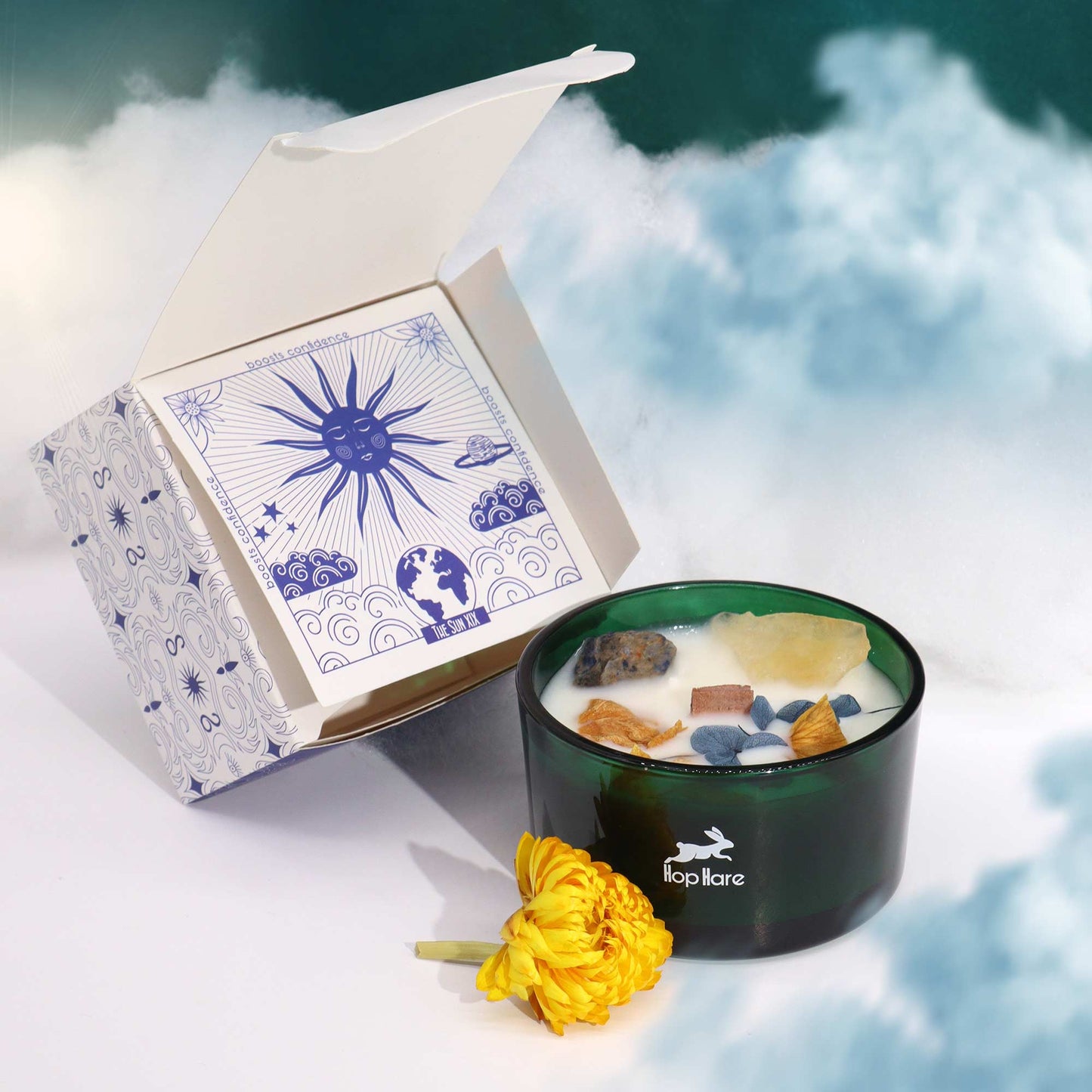 Hop Hare Crystal Magic Flower Candles