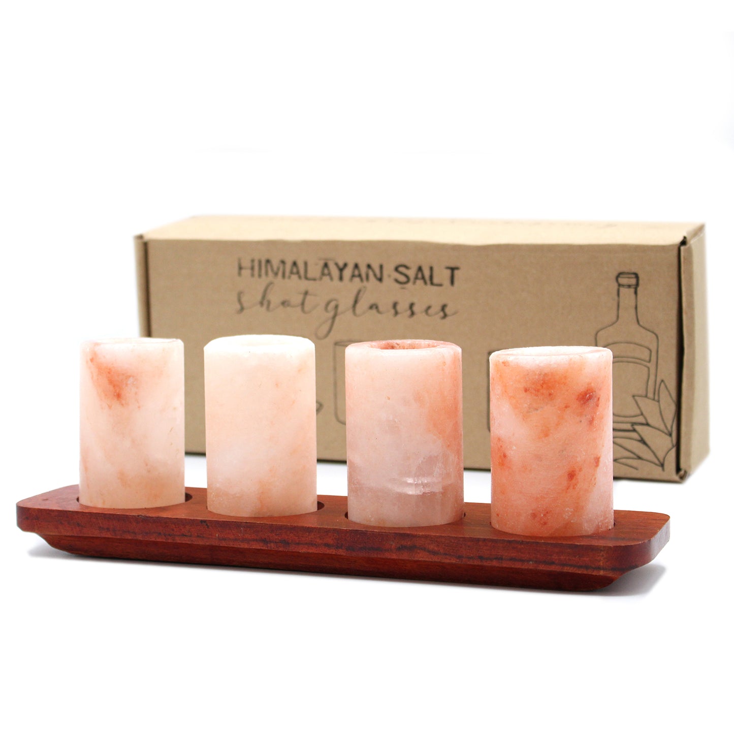 Himalayan Salt Shot glasses & Serving plate