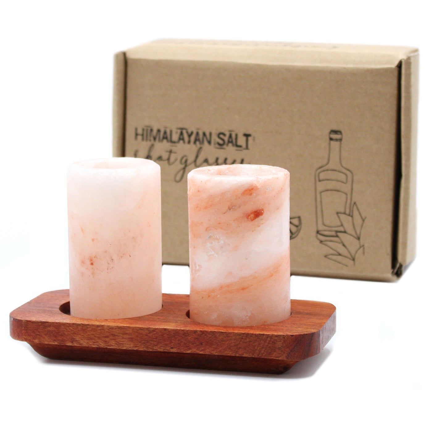 Himalayan Salt Shot glasses & Serving plate