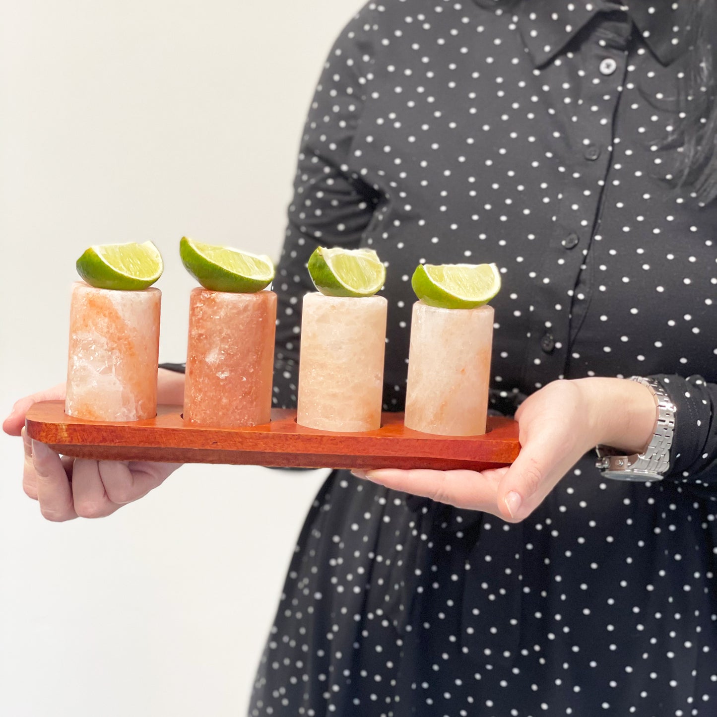 Himalayan Salt Shot glasses & Serving plate